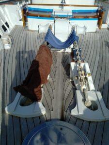 MY Blue Guitar Mooring Gear shown in full