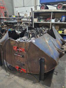 Arden Clamp Grab ready to be blasted repaired and repainted