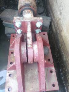Part of a road access bridge that had been fabricated by Hickman Engineering