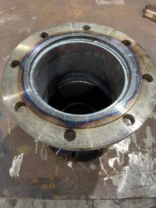 Marine Engineering Servicing in Immingham showcasing Welded pipes - Close up of top down view